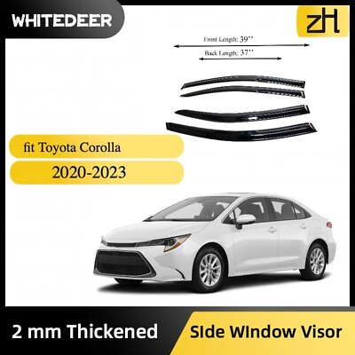 #ad Fits 2020 2023 Toyota Corolla Side Window Visor Rain Deflector Guard Thickened