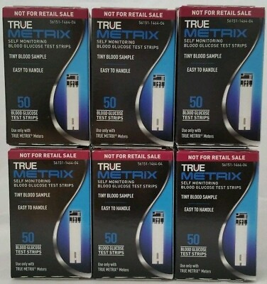 #ad True Metrix Blood Glucose 50 Test Strips x 6 boxes 300 total