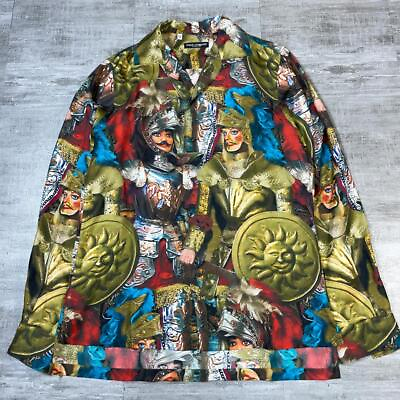 #ad DOLCE amp; GABBANA Open collar 100 silk shirt Multicolor Europe Sun Size 40 Men