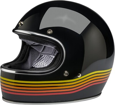 #ad Biltwell Limited Edition Gringo Helmet Small Retro Look Face Shield Black