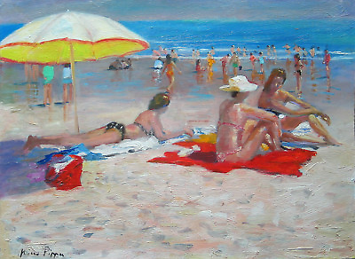 #ad AskArt Nino Pippa Artist Painting French Riviera Sorolla Interest 12quot;X16quot; COA