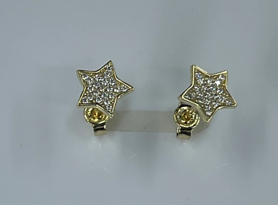 #ad Womens Baby Minimalist Studs Earrings 14k Yellow Gold 0.42Ct Lab Created Diamond