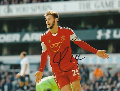 #ad Adam Lallana Hand Signed 8x6 Inch Southampton Photo Football