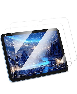 #ad 2 Pack iPad 10th Gen 10.9 INCH 9H HD Premium Tempered Glass Screen Protector