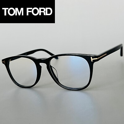 #ad TOM FORD Rx Eyeglasses FT5625FB V 001 52 Black w Blue block Lens Optical Frame