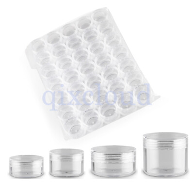 #ad 20 35Pcs Lot 3g 5g 10g 15g 20g Clear Empty Jars Lip Balm Nail Art Pot Containers