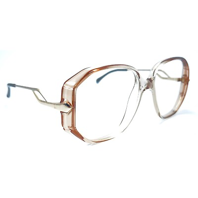 #ad Luxottica Cagney Cognac Clear Brown Gold Eyeglasses Frame 52 15 130 Eyewear