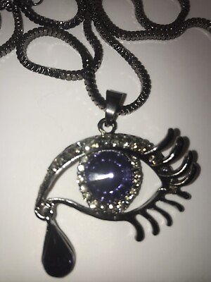#ad jewelry eye necklace with long chain Jewelry