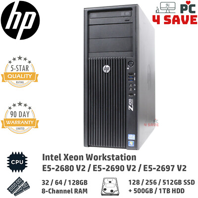 #ad HP E5 2697 V2 CPU 128GB RAM 512GB SSD 1TB HD K2000 Z420 Custom Workstation