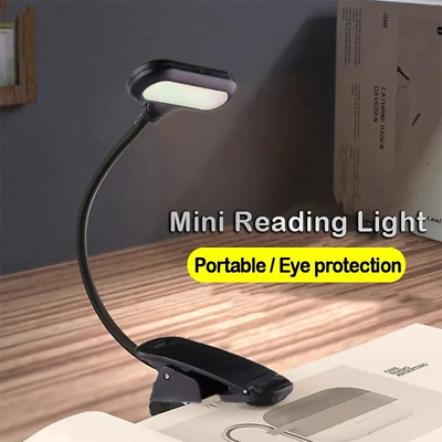 #ad USB Rechargeable LED Book Light Flexible Clip On Book Light Night Reading Lamp