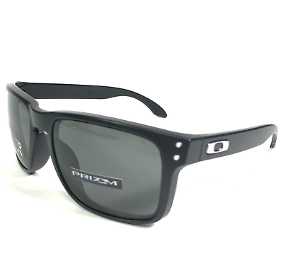 #ad Oakley Sunglasses Holbrook OO9102 E855 Matte Black Square Frames Gray Lenses