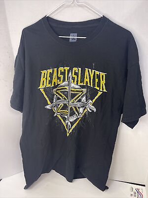 #ad WWE Authentic Shirt Mens XL Black Short Sleeve Beast Slayer T shirt $2.43