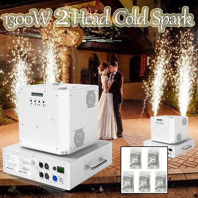 #ad 1300W Double Spray Cold Spark Firework Machine DMX Wedding Rotate Stage Effect