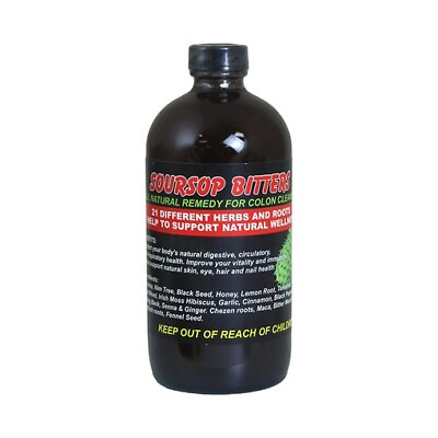 #ad Soursop Living African Bitters 100% Pure Natural Organic Herbal Detox 16 oz