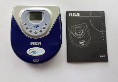 #ad RCA Blue Portable CD Player Walkman espX mp3 Rp2415 Tested