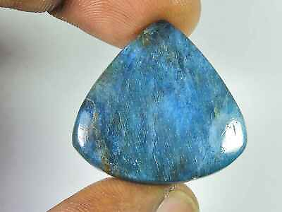 #ad 40Cts Genuine Neon Blue Apatite Pear Crystal Cabochon Loose Gemstone 28X27MM N68
