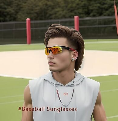 #ad Men Sunglasses Polarized Cycling Sunglasses UV400 Sports Baseball Running