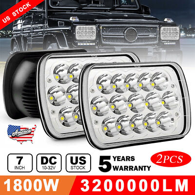 #ad 2X 7X6#x27;#x27; LED Headlight Hi Lo For Ford E 150 E 350 Econoline Club Wagon Cargo Van