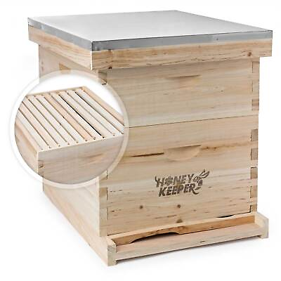 #ad Beehive 20 Frame Complete Box Kit 10 Deep 10 Medium Langstroth Beekeeping