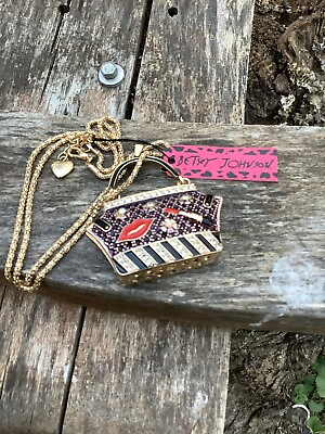 #ad 👛👛👛💖💖New Betsey Johnson Necklace Bag💖💖👛👛👛