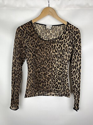 #ad Damp;G Dolce amp; Gabbana Intimo vintage leopard pattern ladies tunic blouse I 44