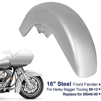 #ad Steel Front Fender For Harley Bagger Touring 89 13 Street Electra Glide Smooth