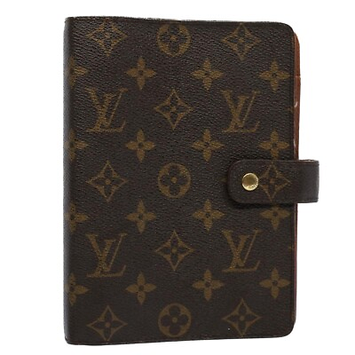 #ad LOUIS VUITTON Monogram Agenda MM Day Planner Cover R20105 LV Auth bs8262