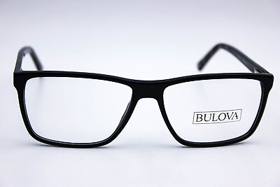 #ad Bulova Glasses Provincetown Black Square Eyeglasses Frames 62 16 150