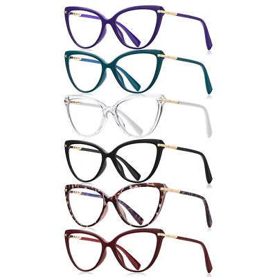 #ad Eyeglasses 55mm Cat Eye Glasses Frame Womens TR90 Eyeglass Frames Demo Lens A
