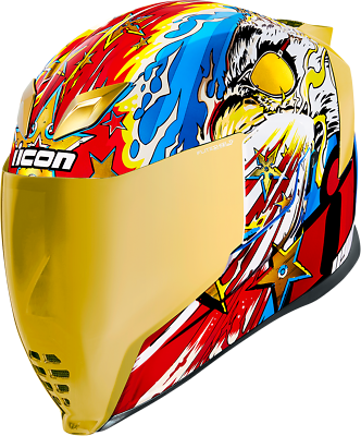 #ad Icon Airflite Freedom Spitter Helmet Size Sm Gold 0101 13925