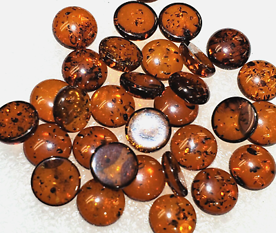 #ad Genuine Baltic Amber round cabochon size 8 mm lot of 12 pcs