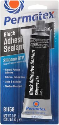 #ad Permatex 81158 12PK Black Silicone Adhesive Sealant 3 oz. Tube Pack of 12