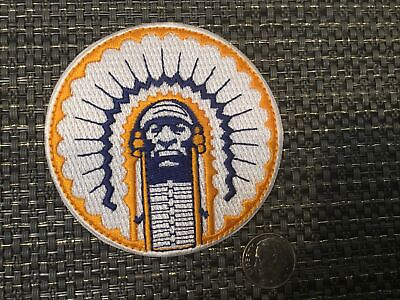 #ad Illinois Fighting Illini Vintage Embroidered Iron On Patch 3” X 3”