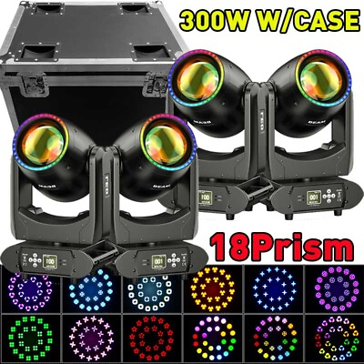 #ad 300W LED Beam Moving Head Light Gobo 18Prism DMX Stage Light DJ Disco ClubCase