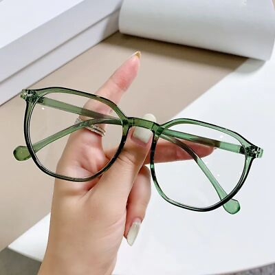 #ad #ad Transparent Polygon Frame Computer Glasses Women Men Fashion Accessory Eyewear