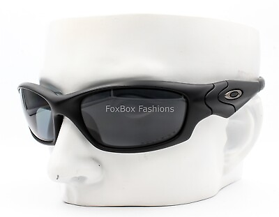 #ad Oakley 24 124 Straight Sunglasses Matte Black Grey Polarized