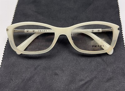 #ad Prada VPR 04P JAI 1O1 Eyeglasses Glasses Ivory Off White amp; Silver 52 17 135