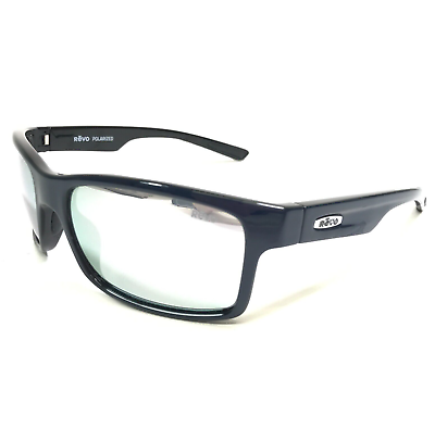 #ad REVO Sunglasses RE 1027 05 CRAWLER Black Square with Blue Mirrored Lenses