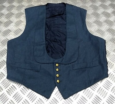#ad RAF Vintage Mess Dress Officers Issue Fully Buttoned Waistcoat Air Force EBYT732