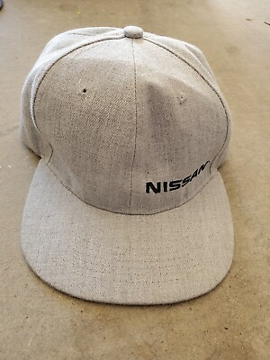 #ad Nissan Gray Structured Adjustable Snapback Hat Cap
