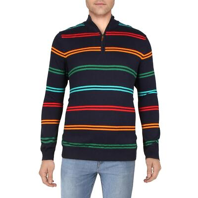 #ad Club Room Mens Striped Knit Cozy Pullover Sweater Shirt BHFO 8000