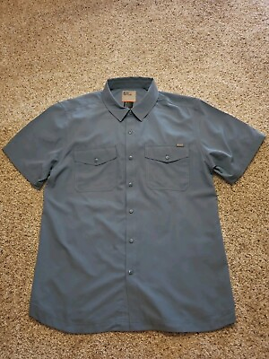 #ad 5.11 Tactical Marksman Shirt Large Mens Blue Short Sleeve Button Up Vented