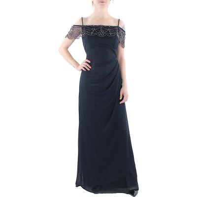 #ad X by Xscape Womens Mesh Embellished Formal Evening Dress BHFO 5658