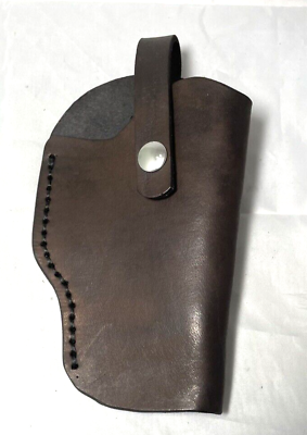 #ad NEW Revolver Handmade Leather Holster For .38 Special .357 Magnum Brown Right