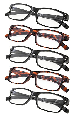 #ad EyeKepper 5 Pack Reading Glasses Spring Hinge Readers Eyeglasses For Men Women