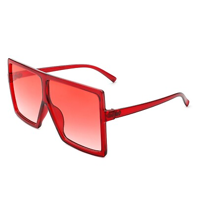 #ad Oversize Flat Top Women Sunglasses Square Tinted Gafas XXL Large Fashion Shadz