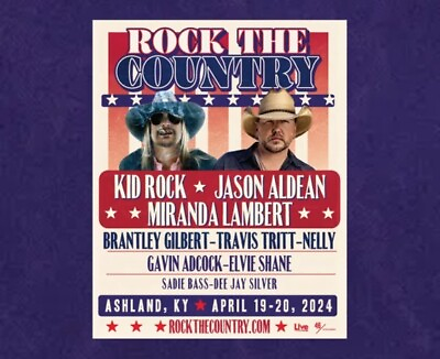 #ad ROCK THE COUNTRY KID ROCK amp; JASON ALDEAN Weekend Passes Both Days Ashland KY