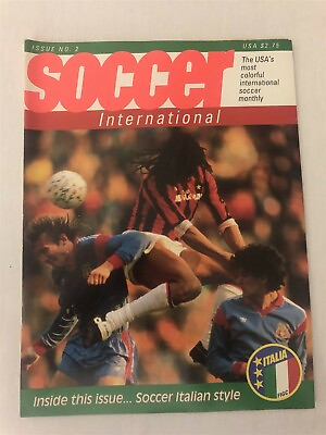 #ad 1989 SOCCER INTERNATIONAL Issue #2 AC Milan RUUD GULLIT European Cup ROMANIANS