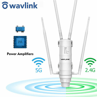 #ad Wavlink AC1200 Antennas High Power Outdoor WiFi Range Extender PoE High Gain