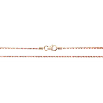 #ad 9ct Rose Gold Spiga Wheat 2mm Chain Necklace